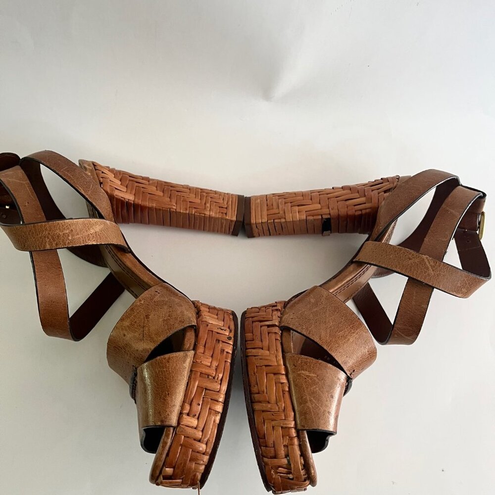 Tory Burch Brown Leather Heels - Picture 5 of 10